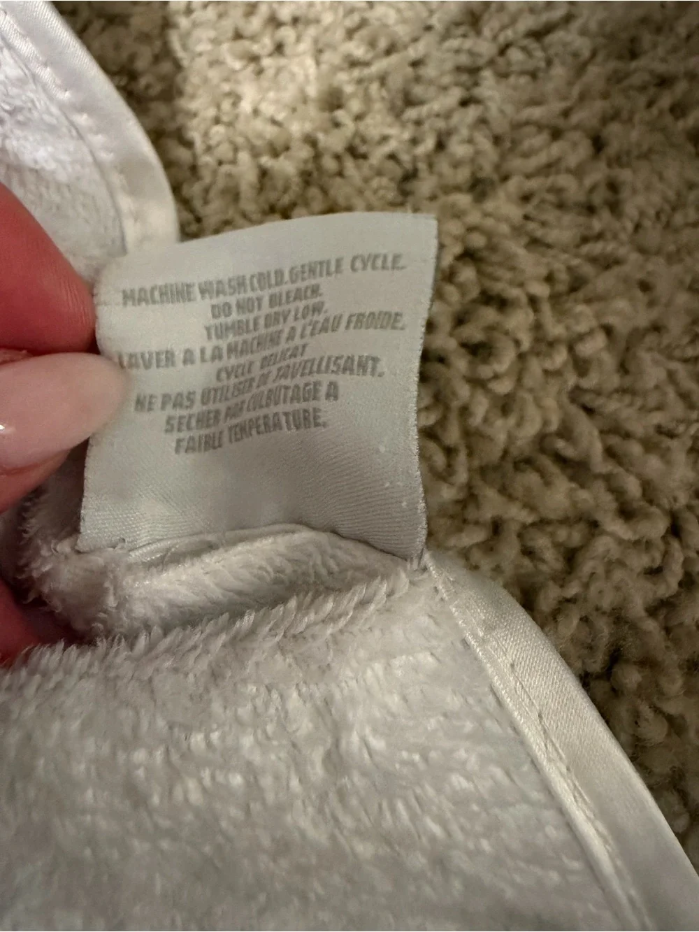 Restoration Hardware white fuzzy-thin size full/queen size blanket